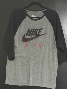 Nike Grey & Black Raglan with Maroon Swoosh and Pink AIR